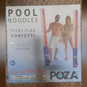Texas Flag Confetti Pool Noodles - Set of 2
